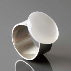 Bague MX 358 blanc métallique